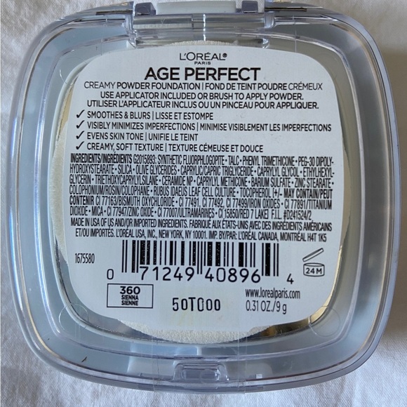 L’ORÉAL New Age Perfect Cream Powder Foundation Single Packages-Dark Complexion - Picture 4 of 8